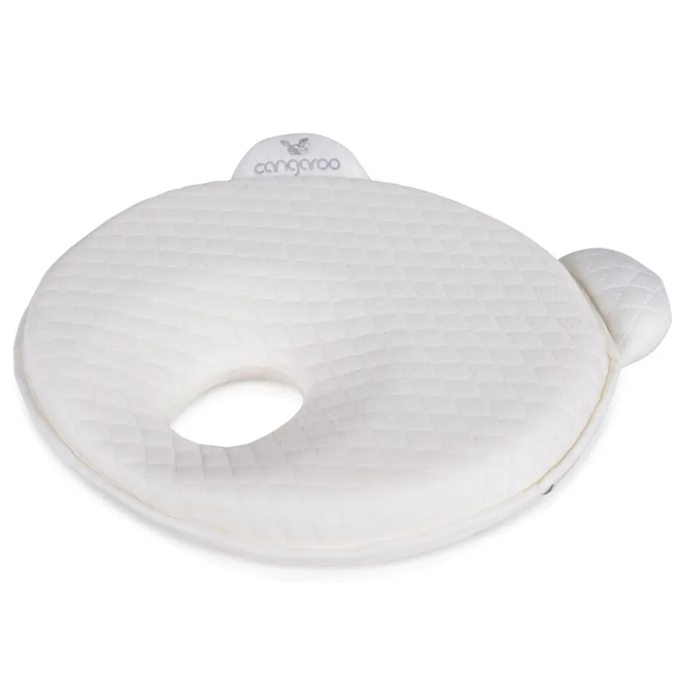 Cangaroo Babykissen Pooh ergonomisch 27 x 24 x 3 cm, Memory-Schaum, ab Geburt weiß