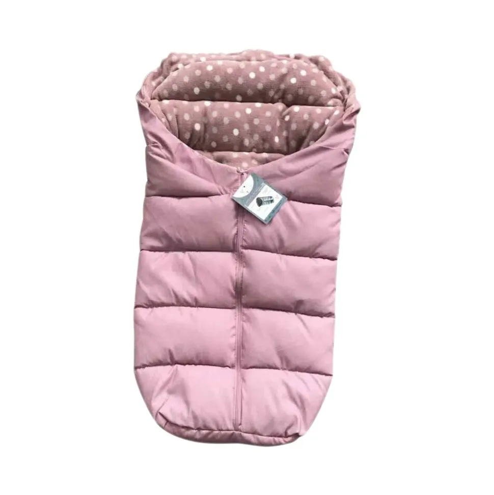 Cangaroo Fußsack Cuddle, für Kinderwagen Thermofleece wasserdicht Reißverschluss rosa