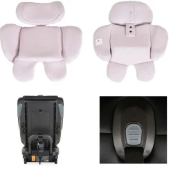 Cangaroo Kindersitz Gravity i-Size (40-150cm) Sitz drehbar, Kopfstütze, Isofix rosa