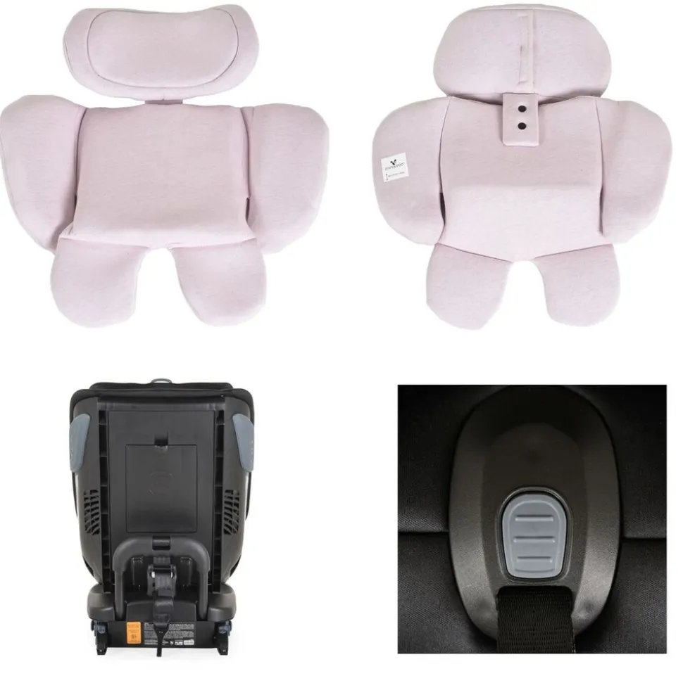 Cangaroo Kindersitz Gravity i-Size (40-150cm) Sitz drehbar, Kopfstütze, Isofix rosa