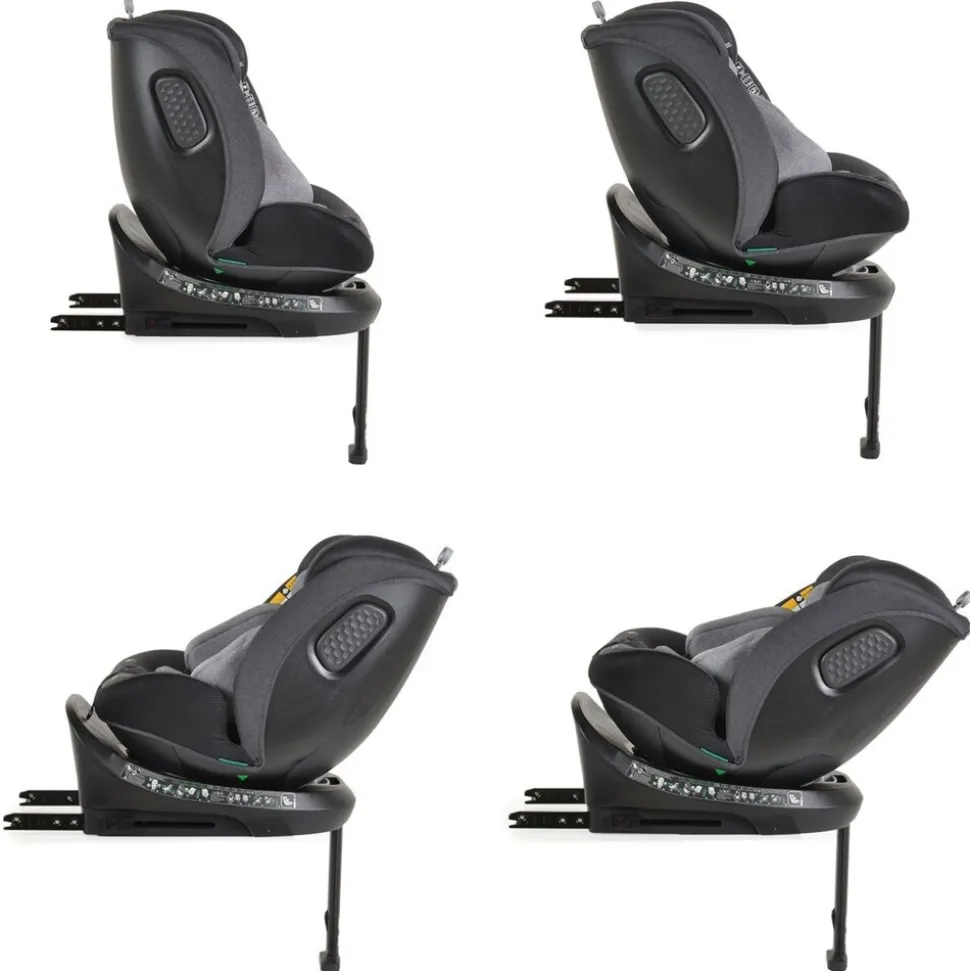 Cangaroo Kindersitz Hoku i-Size (40-150cm) Gruppe 0+/1/2/3, Isofix, Stützfuß grau