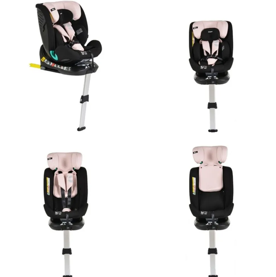 Cangaroo Kindersitz i-Protect i-Size (40-150cm) Gruppe 0+/1/2/3 Stützfuß Isofix rosa