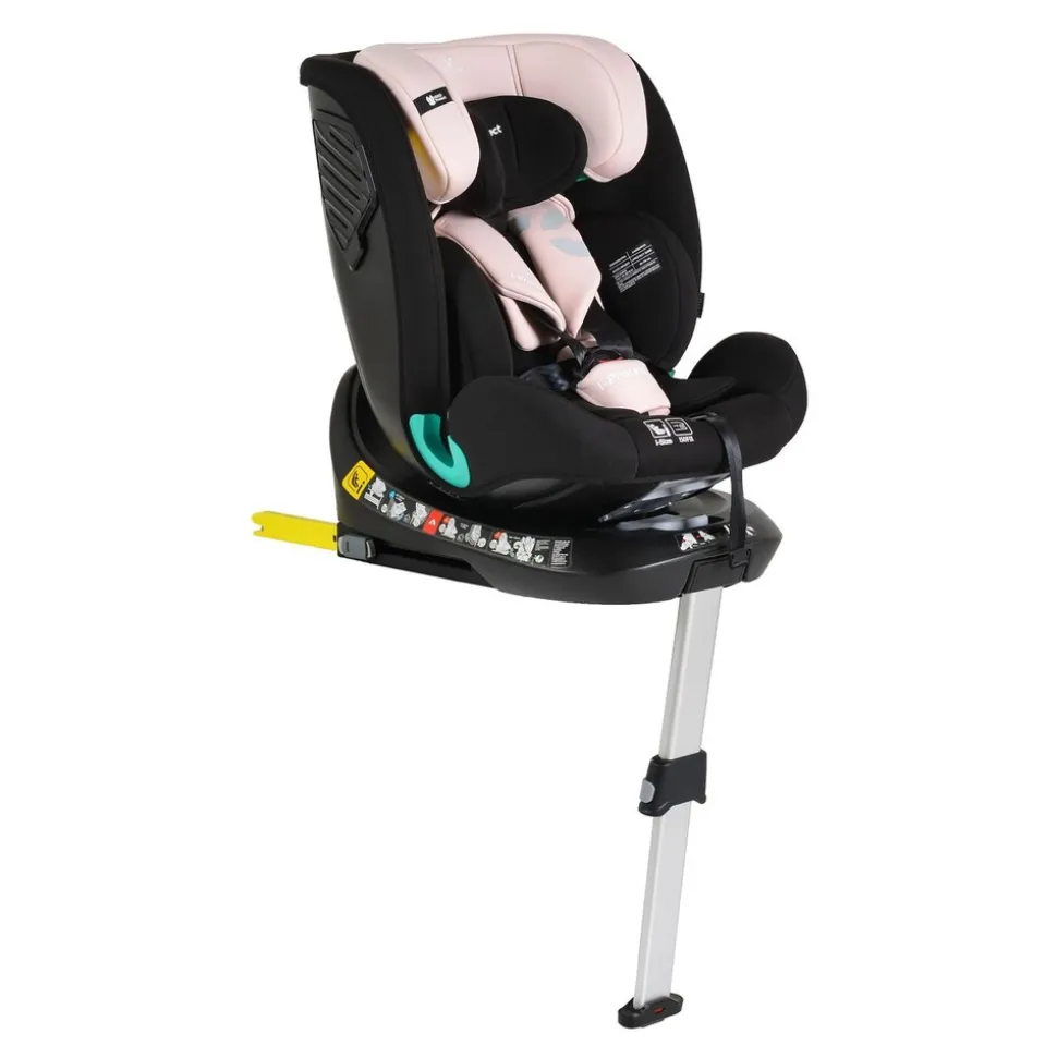 Cangaroo Kindersitz i-Protect i-Size (40-150cm) Gruppe 0+/1/2/3 Stützfuß Isofix rosa