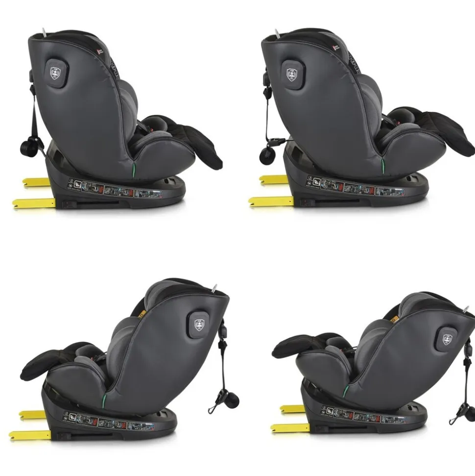 Cangaroo Kindersitz i-Size Castor (40-150cm) Gruppe 0/1/2/3 Isofix, Kopfschutz grau