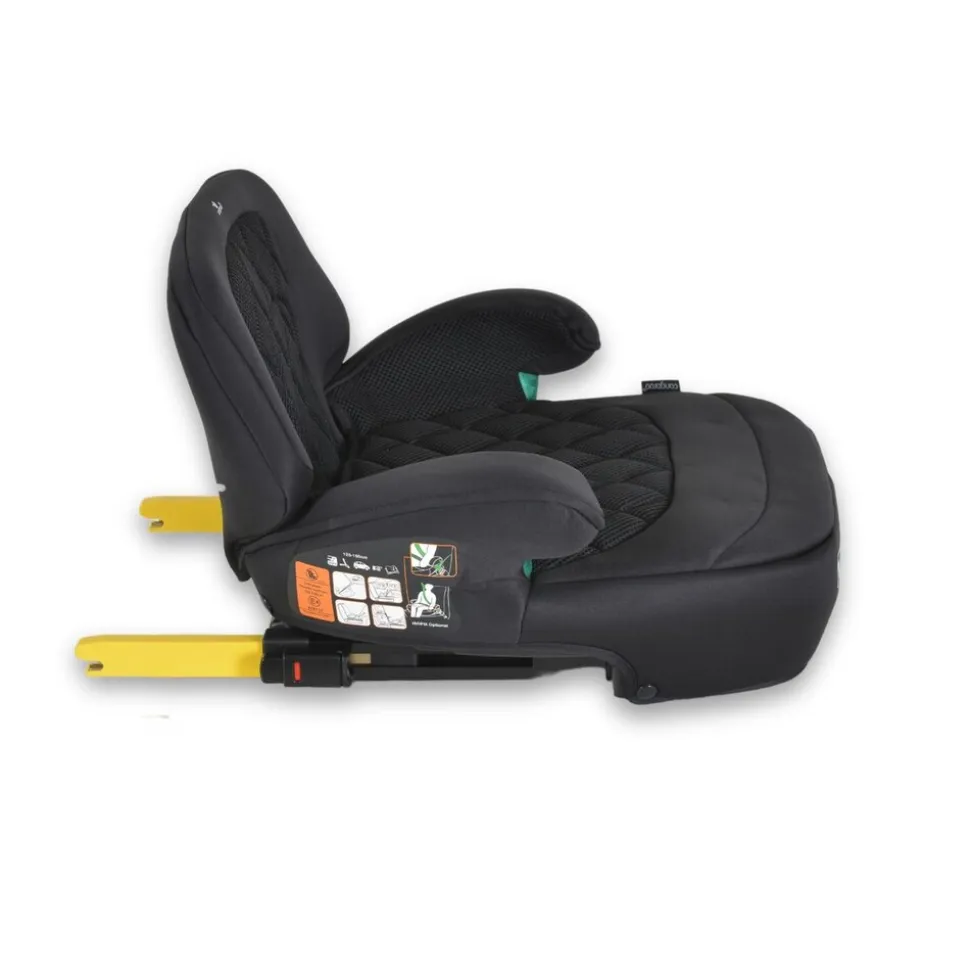 Cangaroo Kindersitz Sitzerhöhung Jax i-Size 125-150cm Gruppe 3 Isofix Top Tether schwarz