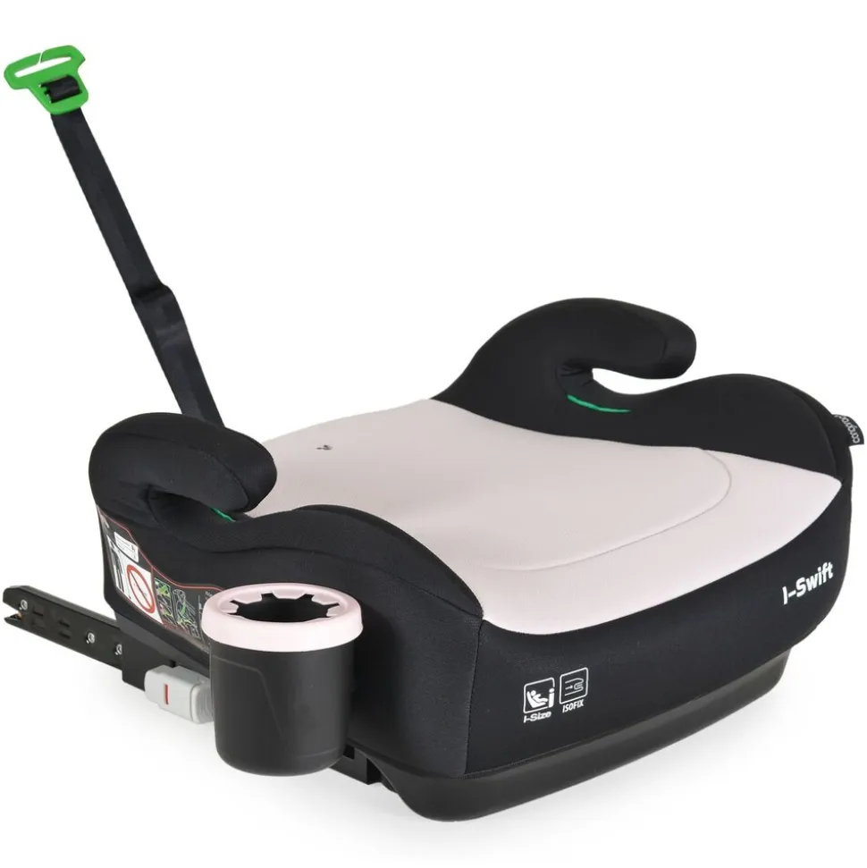 Cangaroo Kindersitz, Sitzerhöhung i-Swift, Isofix (125-150cm) Getränkehalter rosa