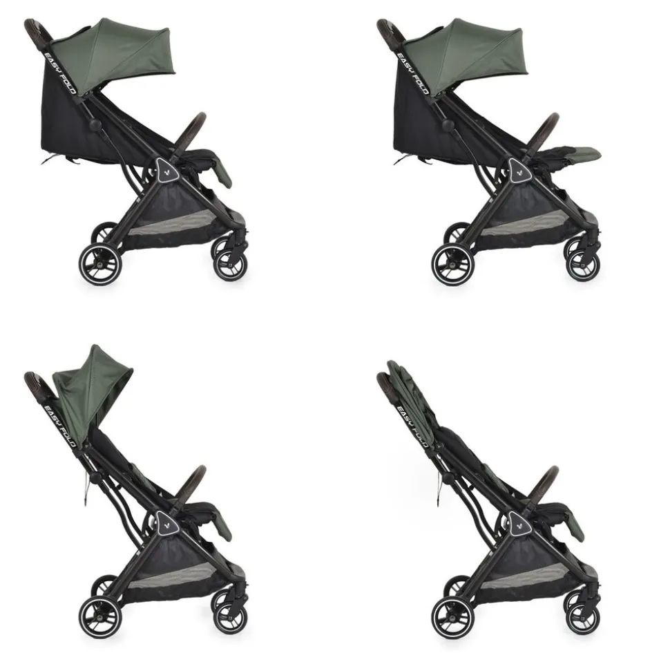 Cangaroo Kinderwagen Buggy easy Fold Alu Sonnendach verstellbar, faltbar, Korb grün