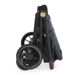Cangaroo Kombikinderwagen Celebrity 2 in 1 Stoßdämpfer PU-Rollen Wickeltasche dunkelgrau