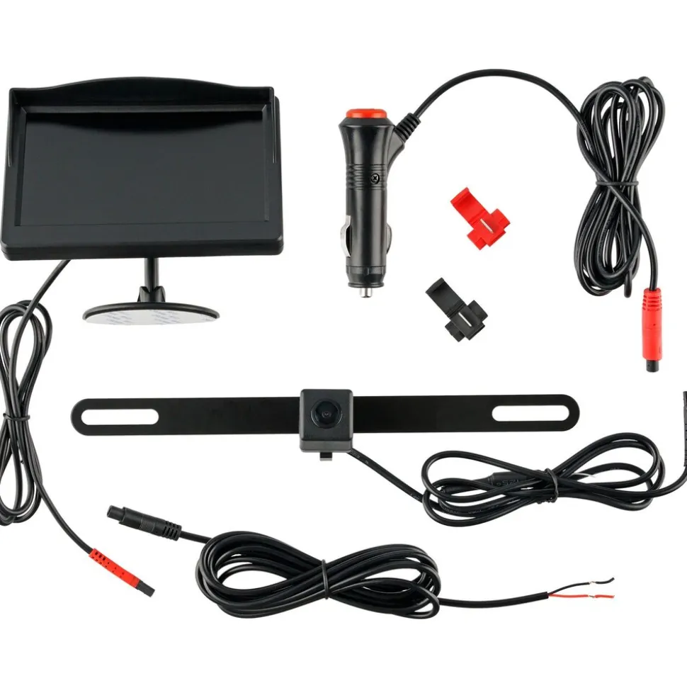 CARMATRIX Digitales HD Funk Rückfahrsystem 5" Monitor Nummernschild 170° Distanzlinien