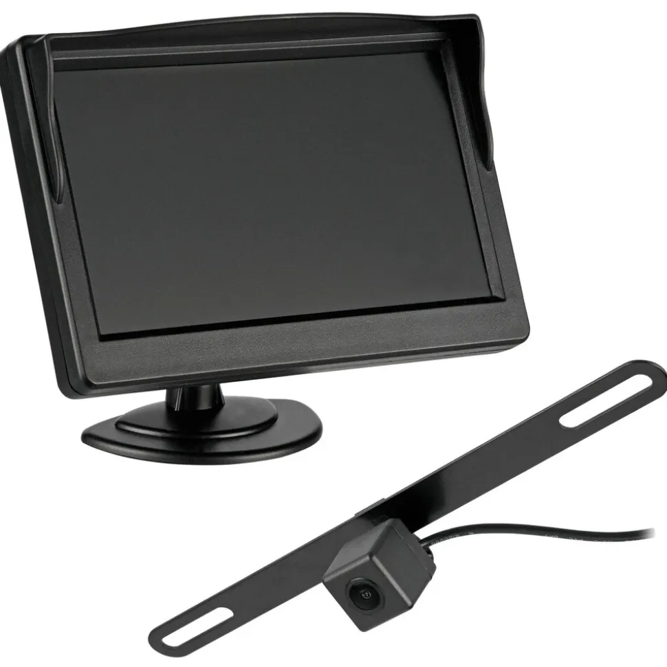 CARMATRIX Digitales HD Funk Rückfahrsystem 5" Monitor Nummernschild 170° Distanzlinien