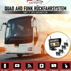 CARMATRIX HD Funk Rückfahrsystem Digital für LKW Wohnmobil Auto Transporter 7
