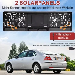 CARMATRIX HD Solar Funk Rückfahrkamera mit 5
