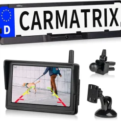CARMATRIX HD Solar Funk Rückfahrkamera mit 5
