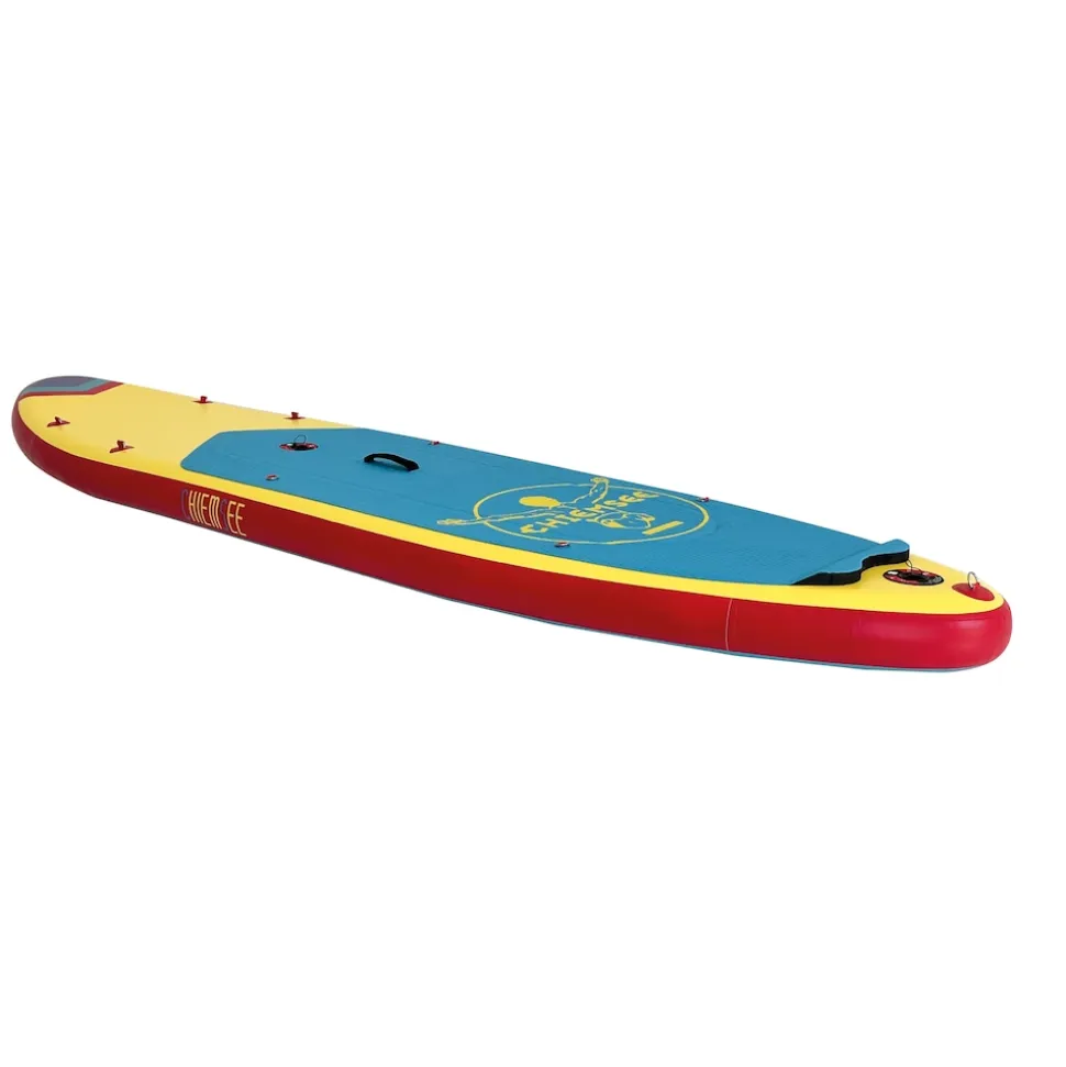 Chiemsee - SUP-Set inkl. Board, Paddel, Pumpe, Leash & Rucksack (gelb/blau) Stand-Up Paddle