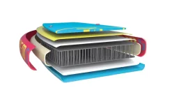Chiemsee - SUP-Set inkl. Board, Paddel, Pumpe, Leash & Rucksack (gelb/blau) Stand-Up Paddle