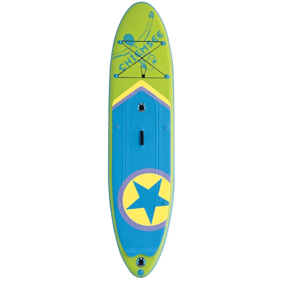 Chiemsee - SUP-Set inkl. Board, Paddel, Pumpe, Leash & Rucksack (grün/blau) Stand-Up Paddle