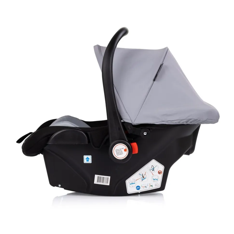 Chipolino Babyschale Amore i-Size Gruppe 0+ (0 - 13 kg) Kissen Griff verstellbar hellgrau