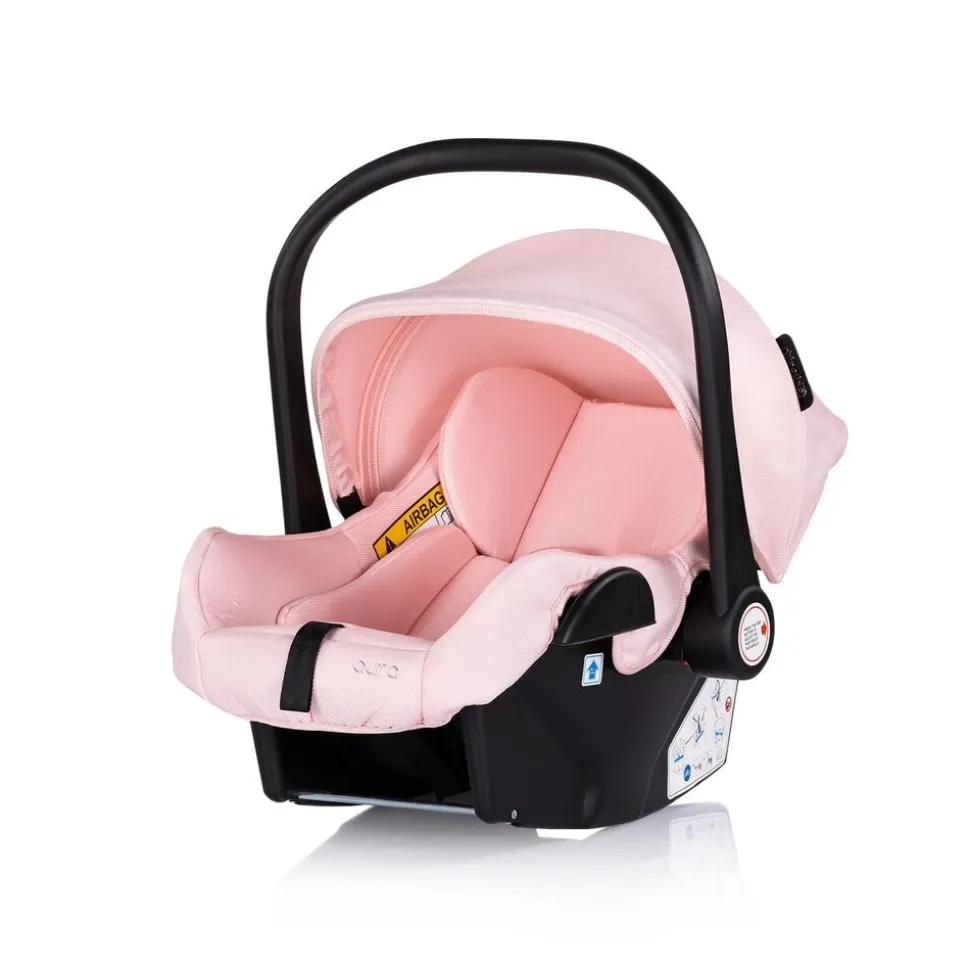Chipolino Babyschale i-Size Aura (40-85cm) Gruppe 0+, Griff verstellbar, Gurt pink