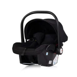 Chipolino Babyschale Vista i-Size (40-87cm) Gruppe 0+, Sonnendach, 3D-Kissen schwarz