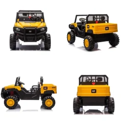 Chipolino Elektrobuggy CAT UTV Doppelsitzer, Fernbedienung, Hupe, USB-Anschluss gelb
