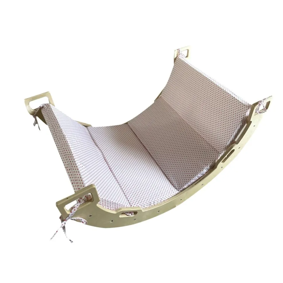 Chipolino Holz-Kletterbogen 4 in 1 Wippe, Spieltunnel, Kletterleiter, Ruhezone braun