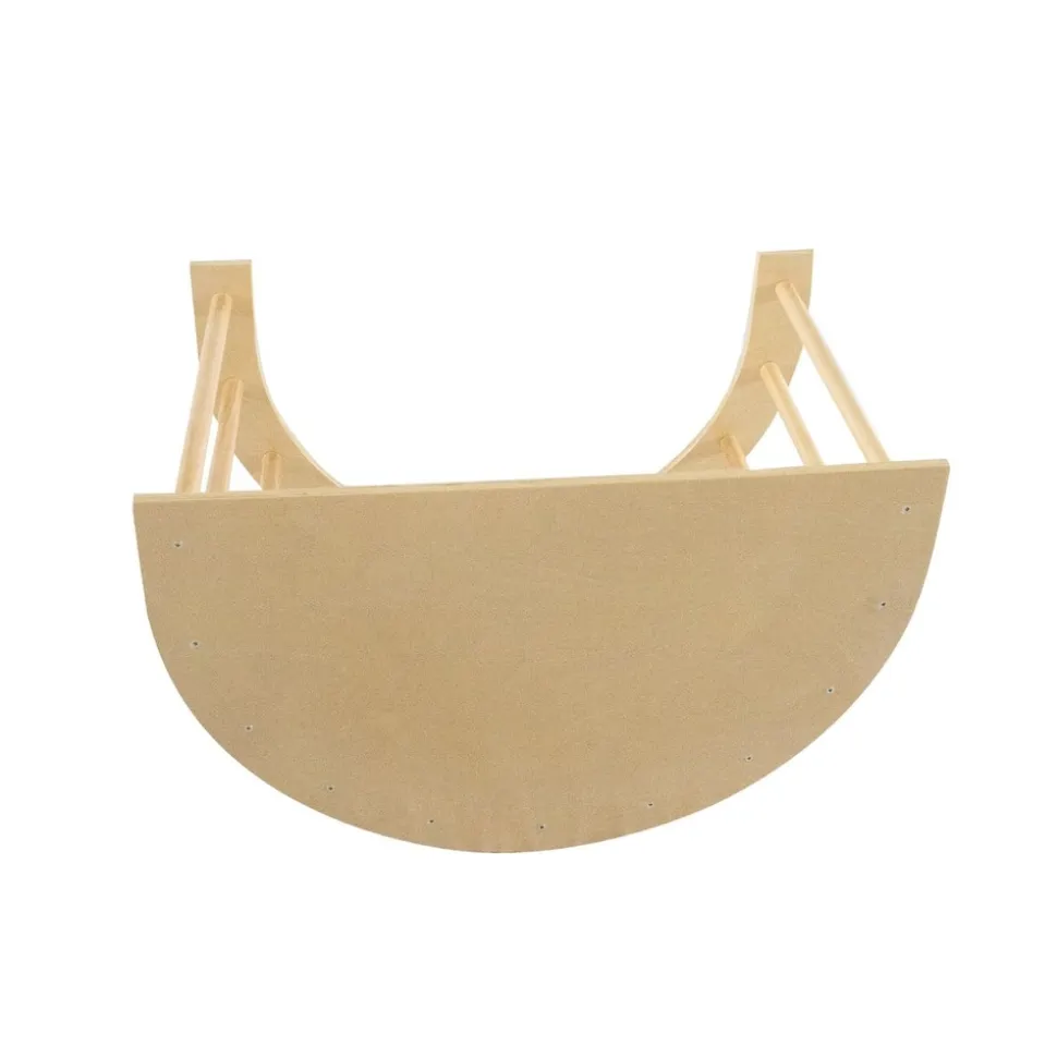 Chipolino Holz-Kletterbogen 4 in 1 Wippe, Spieltunnel, Kletterleiter, Ruhezone braun