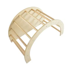 Chipolino Holz-Spieltisch, Schaukelspielzeug, Kletterleiter, Ruhezone, Wippe braun
