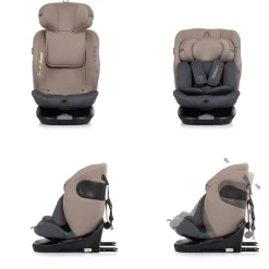 Chipolino i-Size Kindersitz Motion (40 - 150 cm) Isofix 360° drehbar verstellbar beige
