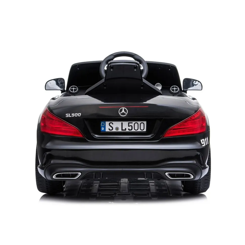 Chipolino Kinder Elektroauto Polizei Mercedes SL500 LED Bluetooth Fernbedienung schwarz
