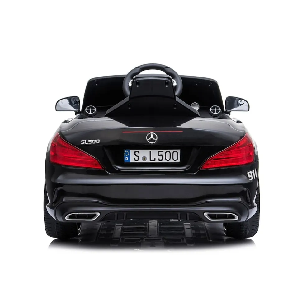 Chipolino Kinder Elektroauto Polizei Mercedes SL500 LED Bluetooth Fernbedienung schwarz