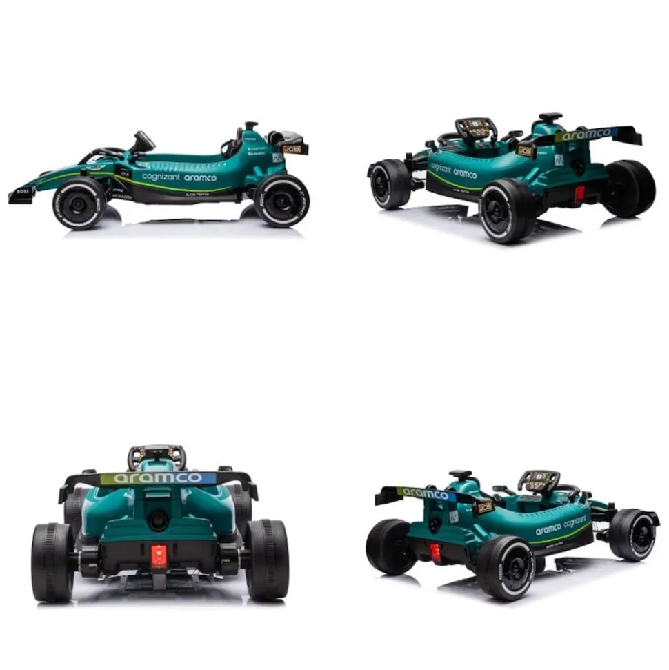 Chipolino Kinder Elektroauto Aston Martin Fernbedienung Federung LED-Lichter MP3 grün