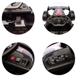 Chipolino Kinder Elektroauto Rennwagen Formel E Porsche Fernbedienung Hupe Musik schwarz