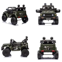 Chipolino Kinderelektroauto SUV Toyota FJ Cruiser EVA-Reifen Musik LED-Lichter grün