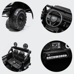 Chipolino Kinderelektroauto SUV Toyota FJ Cruiser EVA-Reifen Musik LED-Lichter grün