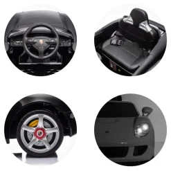 Chipolino Kinderelektroauto Porsche Carrera GT Fernbedienung Bluetooth 2 Motoren schwarz