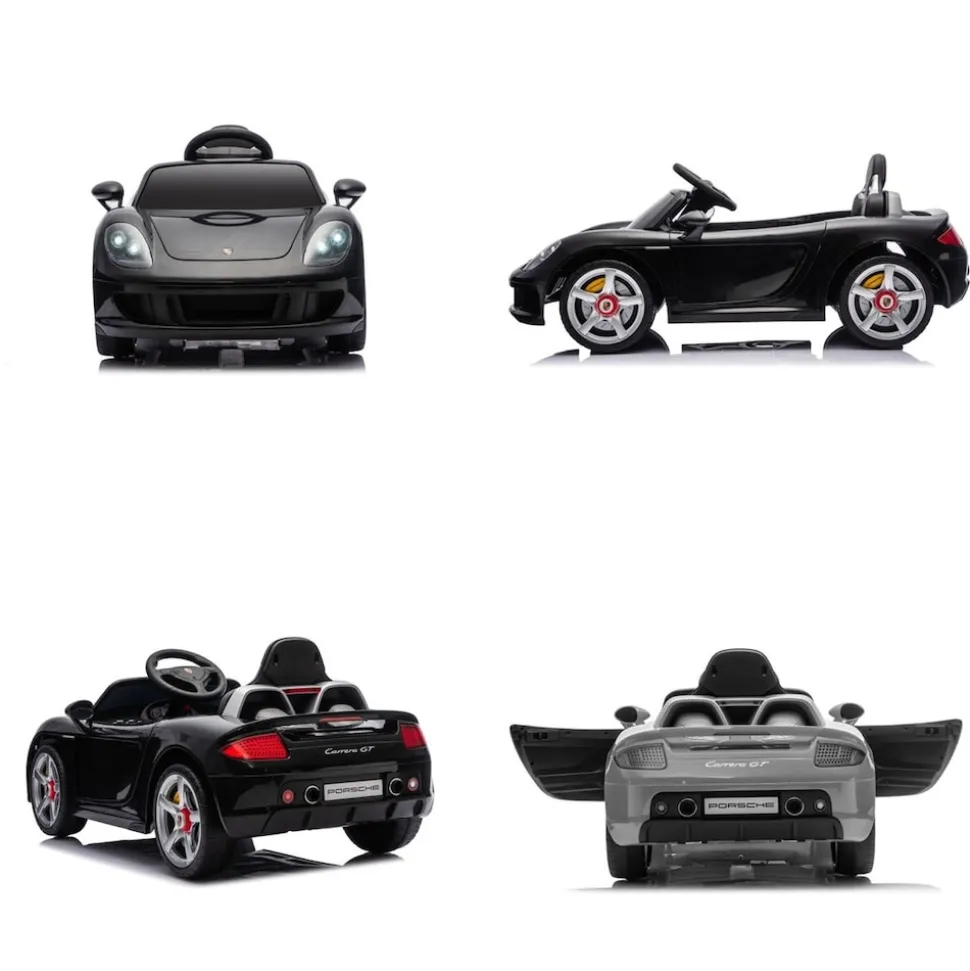 Chipolino Kinderelektroauto Porsche Carrera GT Fernbedienung Bluetooth 2 Motoren schwarz