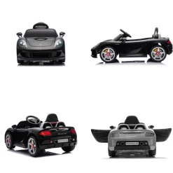Chipolino Kinderelektroauto Porsche Carrera GT Fernbedienung Bluetooth 2 Motoren schwarz