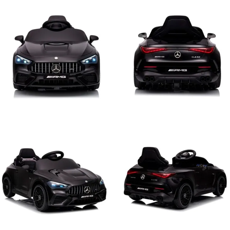 Chipolino Kinder Elektroauto Mercedes AMG CLE 53 Fernbedienung Stoßdämpfer LED schwarz