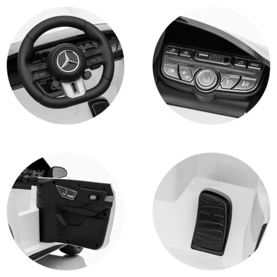 Chipolino Kinder Elektroauto Mercedes AMG CLE 53 Fernbedienung Stoßdämpfer LED schwarz