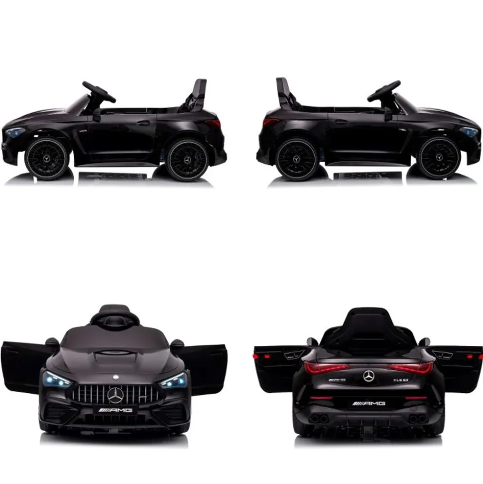 Chipolino Kinder Elektroauto Mercedes AMG CLE 53 Fernbedienung Stoßdämpfer LED schwarz