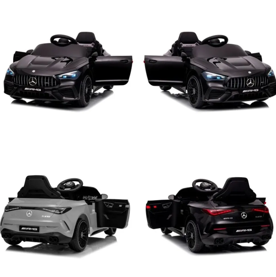 Chipolino Kinder Elektroauto Mercedes AMG CLE 53 Fernbedienung Stoßdämpfer LED schwarz
