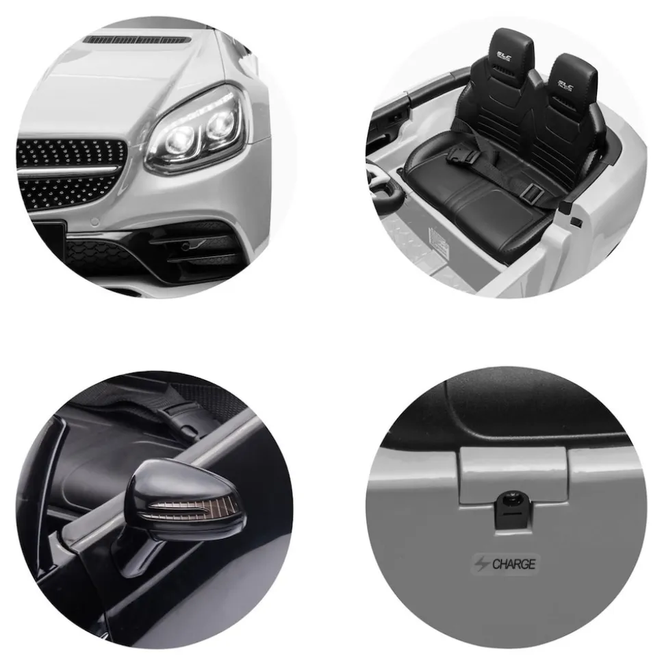 Chipolino Kinder Elektroauto Mercedes Benz SLC300 Fernbedienung MP3 Bluetooth schwarz