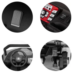 Chipolino Kinder Elektrofahrzeug Explorer Doppelsitzer Offroad LED Hupe MP3 USB rot