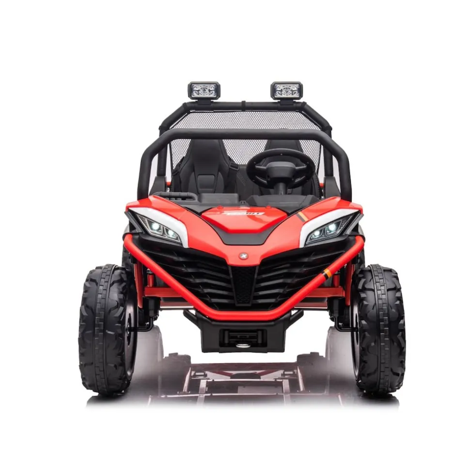 Chipolino Kinder Elektrofahrzeug Explorer Doppelsitzer Offroad LED Hupe MP3 USB rot
