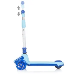 Chipolino Kinderroller Rapido Anti-Rutsch-Griffe, Hinterradbremse, klappbar, LED blau