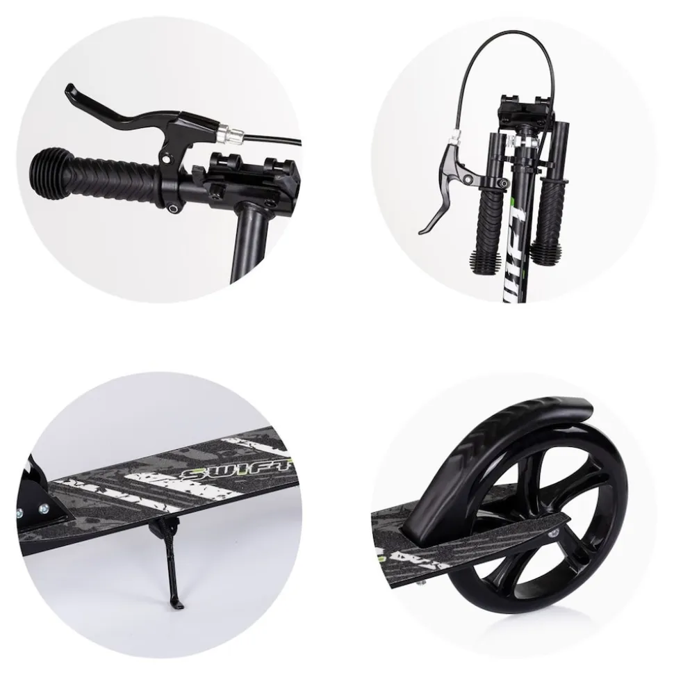Chipolino Kinderroller Swift klappbar Anti-Rutsch-Griffe Hinterradbremse ABEC-7 schwarz