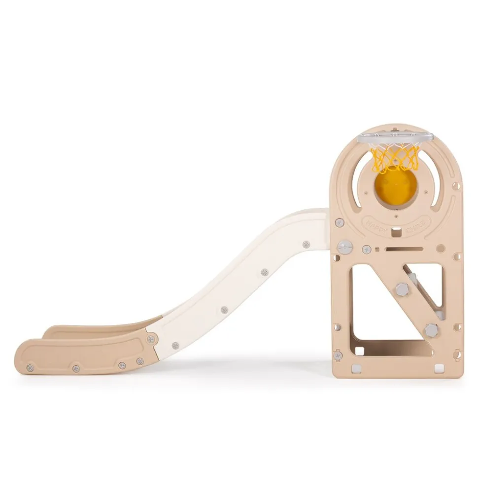 Chipolino Kinderrutsche Ente 170 cm Rutschlänge Basketballkorb Ball wetterfest beige
