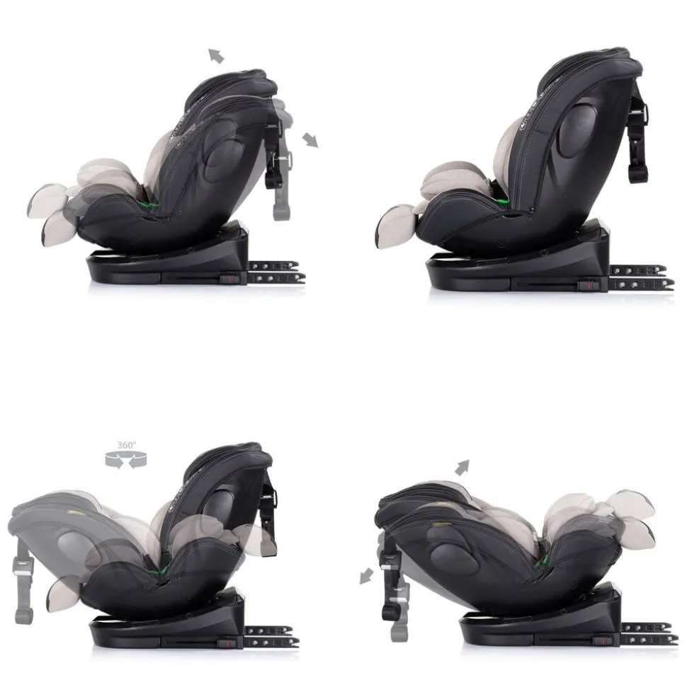 Chipolino Kindersitz Hypnotic i-Size (40-150cm) Isofix, Top Tether, Kopfstütze beige