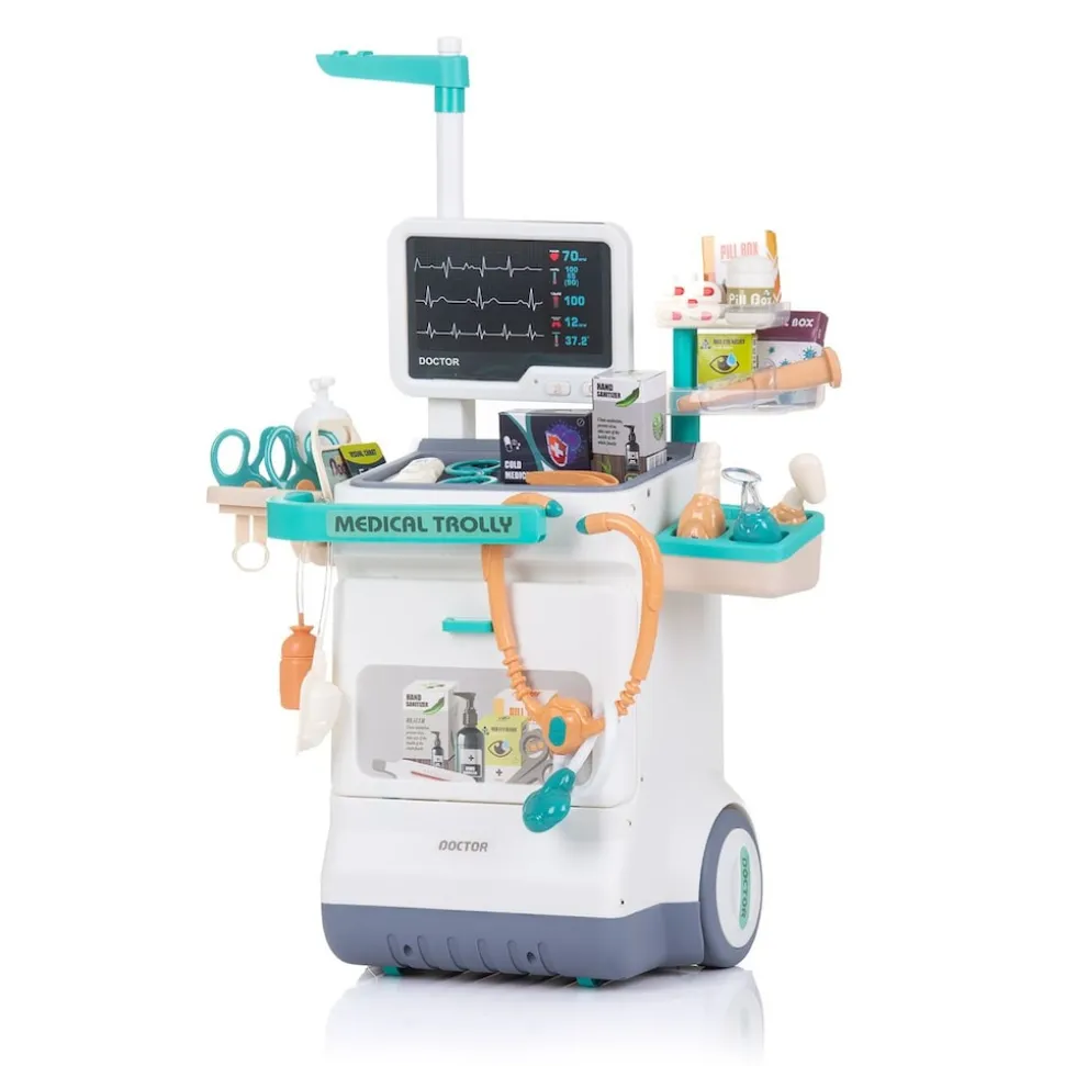 Chipolino Kinderspielzeug-Set Arzt 26-teilig Geräusche, Licht, Arztutensilien weiß
