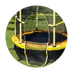Chipolino Kindertrampolin Funny 140 cm Gummibänder Federabdeckung Reißverschluss gelb